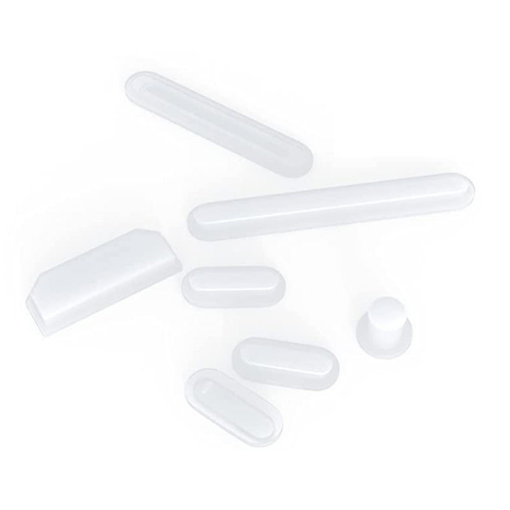 Soft Silicone Dust Plug Cap Cover Set for MacBook Air 15 inch (2023) A2941 / 13 inch (2022) A268 / Pro 14-inch (2021) A2442 / 16 inch (2021) A2485 - White