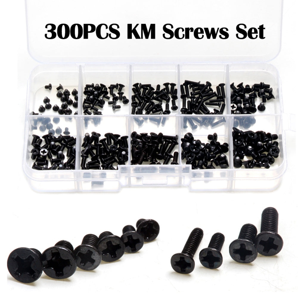 300Pcs M2 / M2.5 / M3 Laptop Screws Set for HP / Lenovo / Samsung IBM, with Storage Box