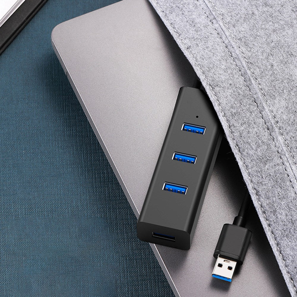 30cm 4-Port Docking Station Portable USB2.0 Hub Adapter High Speed Slim Splitter for PC Windows MacBook USB Converter