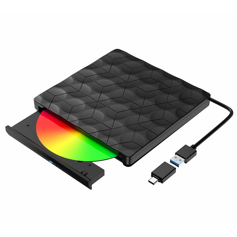 Portable Slim CD / DVD Drive for Laptop USB3.0 External DVD Burner Optical Disk Drive for Windows 98 / ME / Mac OS8.6
