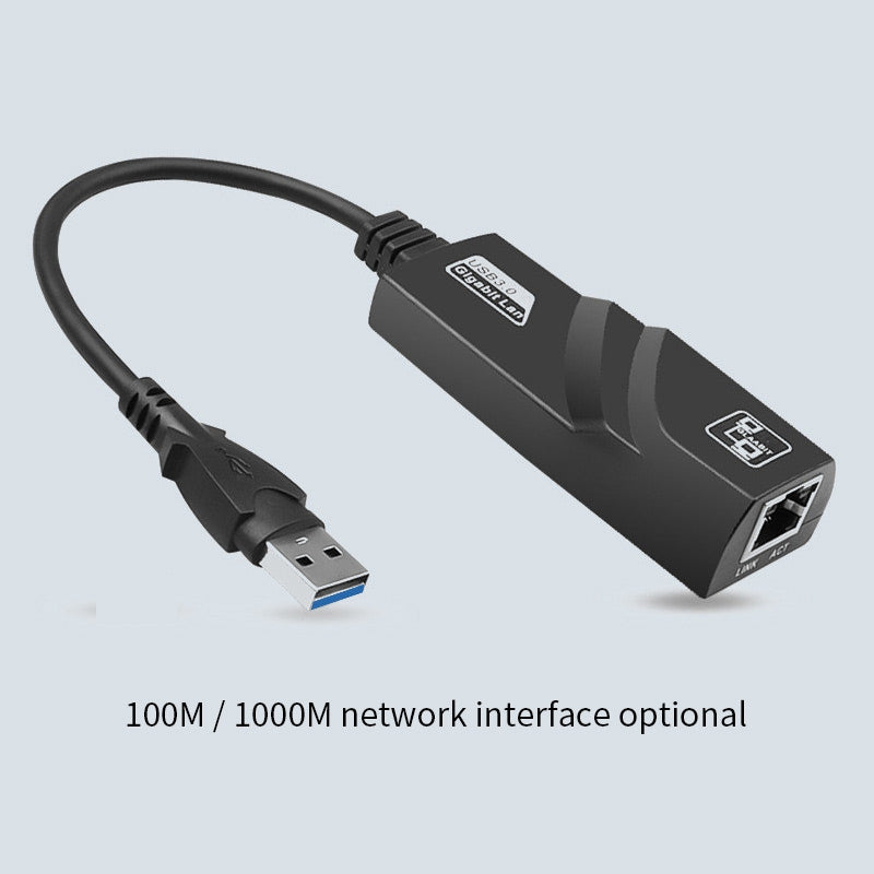 USB 3.0 to RJ45 Gigabit Ethernet Adapter 1000Mbps High Speed Network Cable Connector