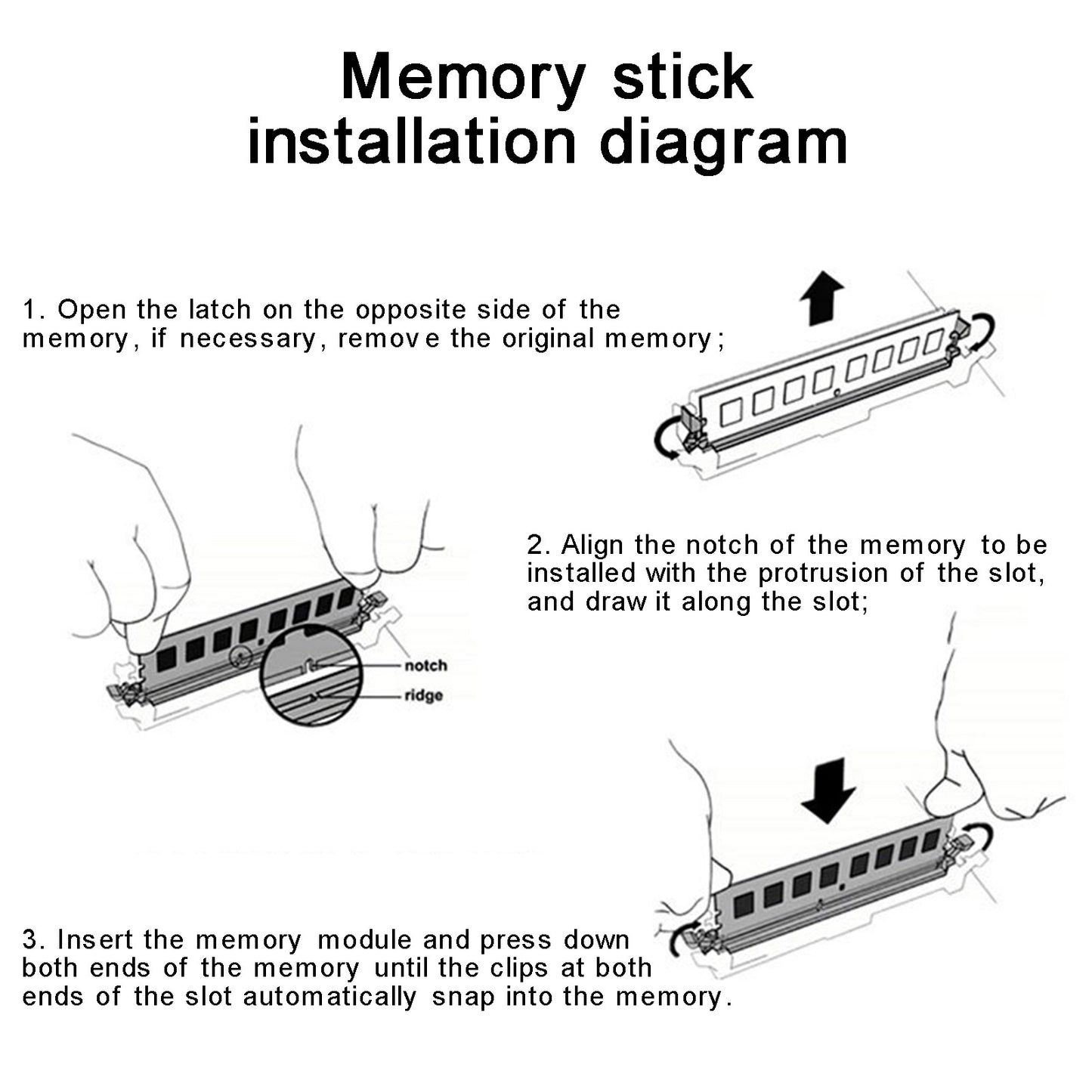 Uniqkart DDR3 2G 1333MHz Fast Response Computer Memory Stick Desktop PC Memory Module for No Lag Playing Games