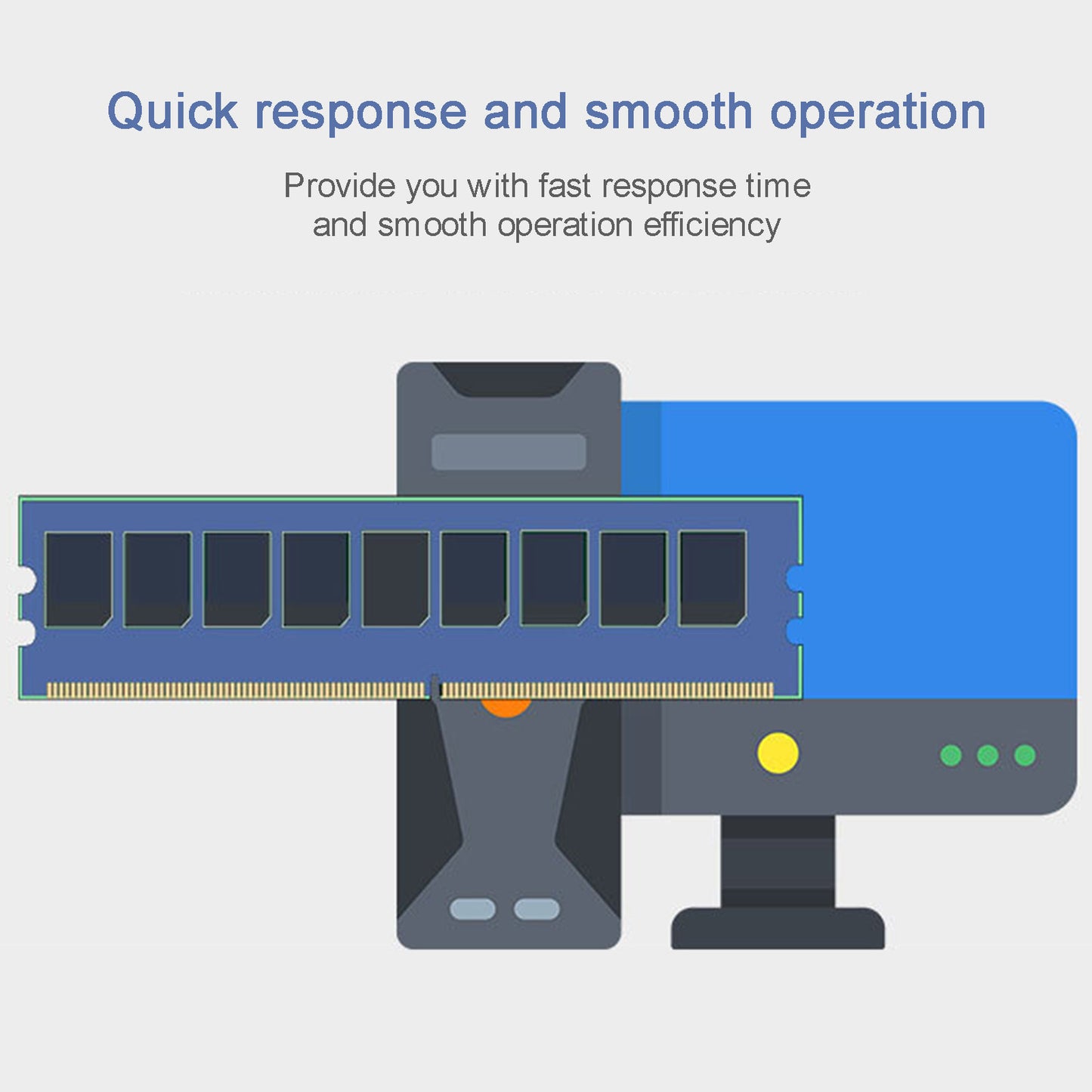 Uniqkart DDR3 2G 1600MHz Smooth Operation Computer Memory Stick Replacement Part Fast Response Desktop PC Memory Module