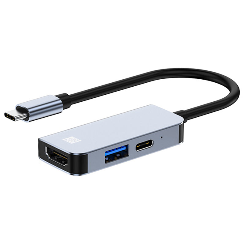 Uniqkart JSM-HUB010 Type-C Extension Hub Station to 4K HD Video Output+87W PD Port+USB 3.0 for Laptop Computer