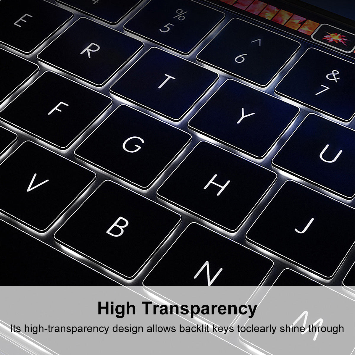 Dust-proof Keyboard Cover Ultra-thin Soft TPU Keyboard Film for US Version MacBook Pro 14 inch (A2442) / Pro 16 inch (A2485) / Air 15 inch (2023) A2941 / 13 inch (2022) (A2681)