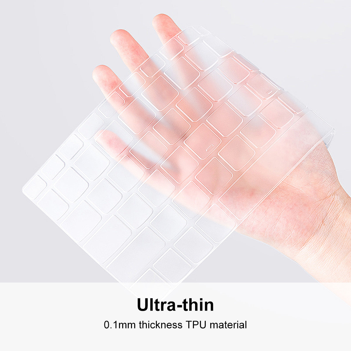 Keyboard Cover Soft TPU Keyboard Protector for EU Version MacBook Pro 14 inch (A2442) / Pro 16 inch (A2485) / Air 15 inch (2023) A2941 / 13 inch (2022) (A2681)