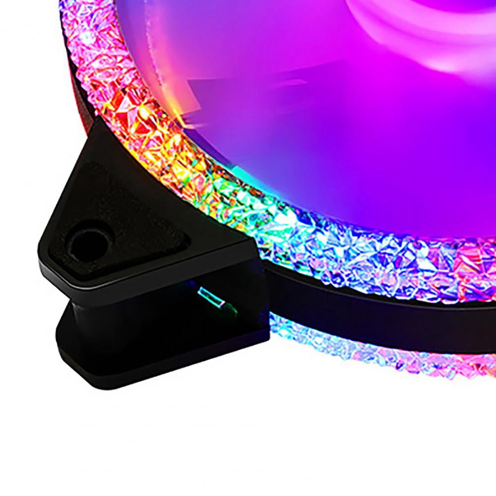 RGB Color 12cm Computer Case Cooling Fan High Performance Cooling PC Fan 4-Pin Fan for Computer Laptop TV Receiver