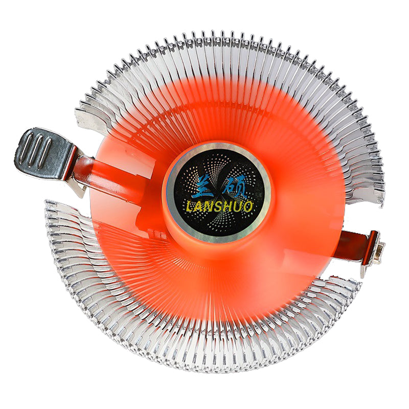 Universal Board CPU Cooler 7 Blades 8cm Silent Fan Radiator Heat Dissipation Cooling Fan Compatible with Intel / AMD Platform