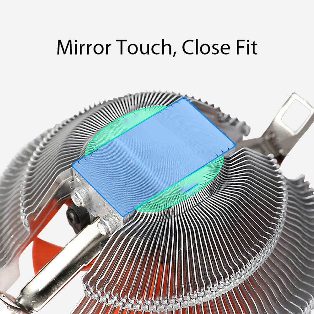 Universal Board CPU Cooler 7 Blades 8cm Silent Fan Radiator Heat Dissipation Cooling Fan Compatible with Intel / AMD Platform