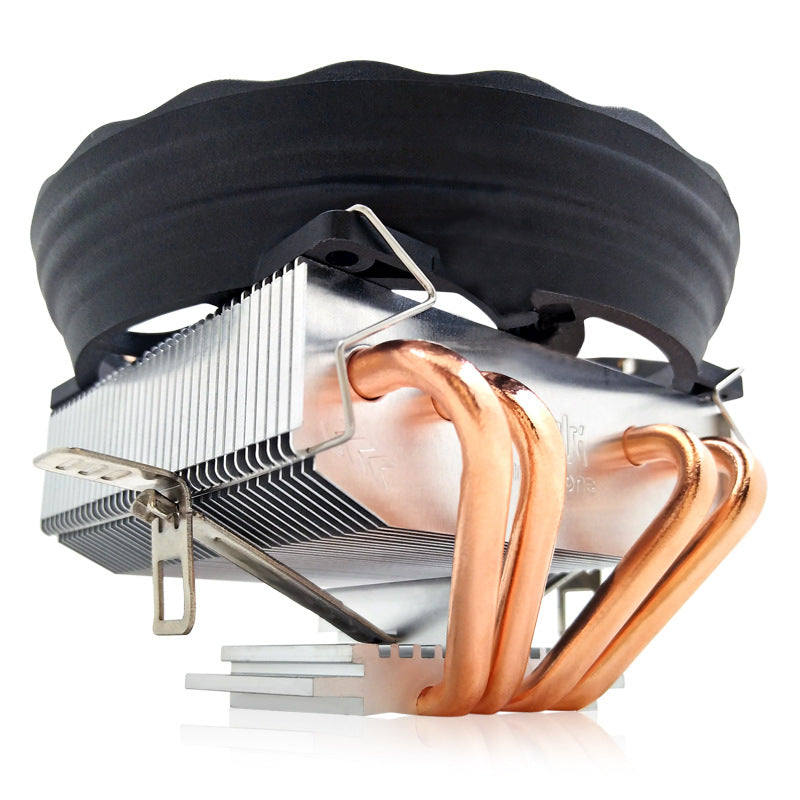 SNOWMAN 4 Copper Pipe CPU Radiator Down-Blow Down-Press CPU Cooling Fan M400 Support 3-Pin Fixed Speed (without Light)