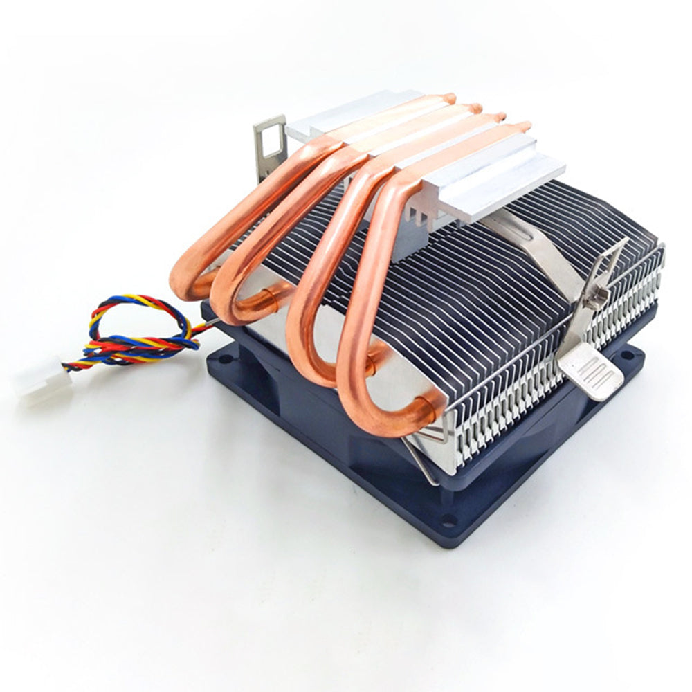 SNOWMAN 4 Copper Pipe Down-Blow Down-Press CPU Radiator 3-Pin Fixed Speed CPU Cooling Fan M400 with Colorful Light