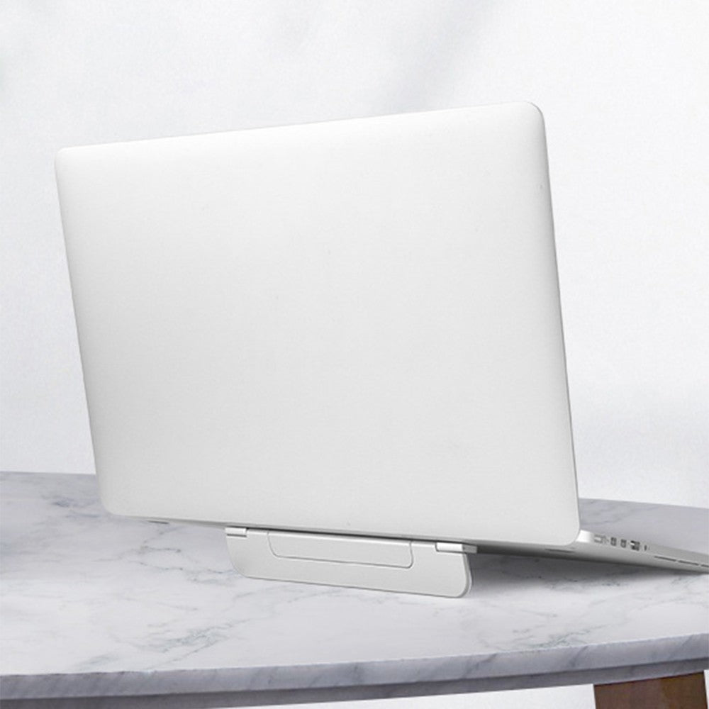 Slim Laptop Stand Riser Foldable Portable Notebook Computer Kickstand for Home Office - Silver