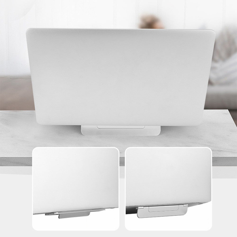 Slim Laptop Stand Riser Foldable Portable Notebook Computer Kickstand for Home Office - Grey