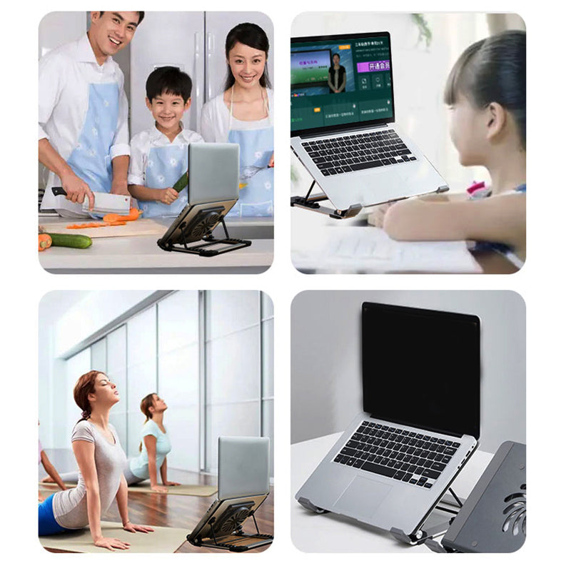 P3 Notebook Computer Cooling Pad Laptop Cooler Cooling Fan Desktop Laptop Riser Stand Holder - Silver