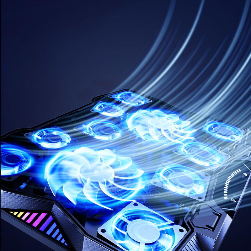 Uniqkart SR08 Notebook Computer Cooling Pad Laptop Cooler Cooling Fan Desktop Laptop Riser Stand for Gaming Working