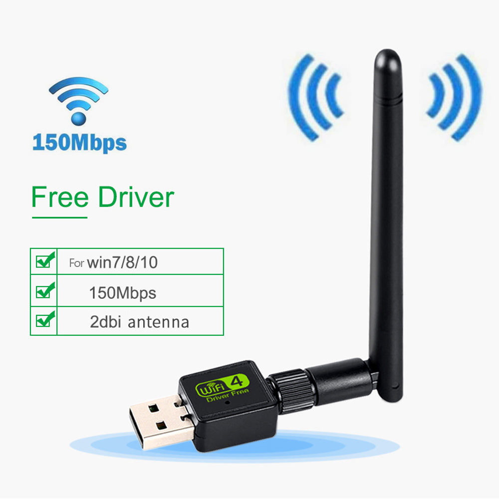 150M USB 2.0 Wireless Computer Network Card LAN Adapter with Antenna for PC Laptop