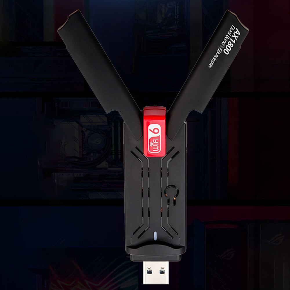 1800Mbps WiFi 6 Adapter 2.4G/5G Dual Band USB 3.0 Wireless Dongle Network Card