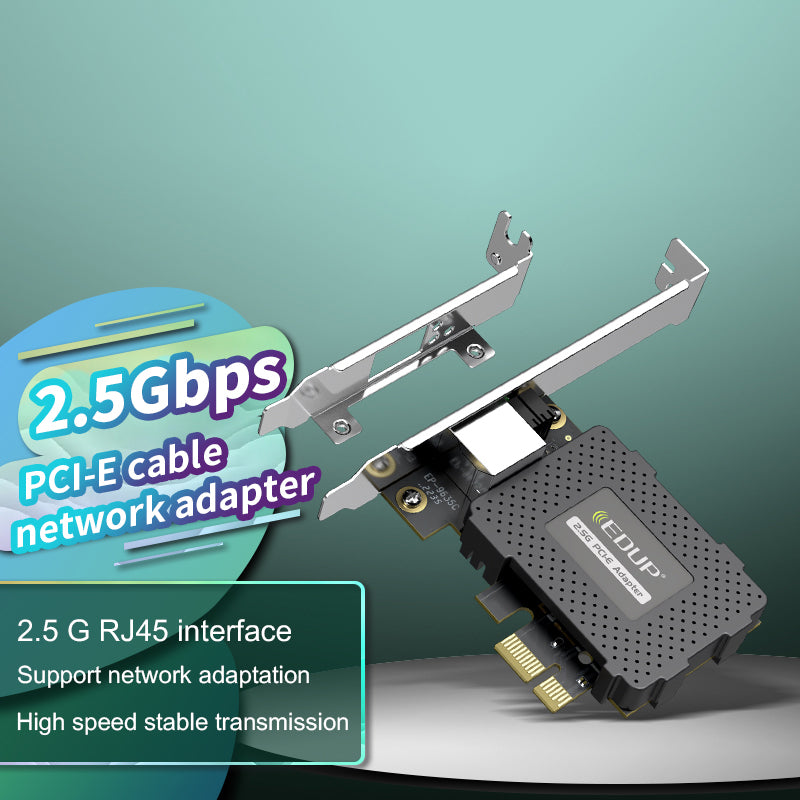 Edup EP-9635C PCI-E Express Network Adapter RJ45 Port 2.5Gbps / 1Gbps / 100Mbps Ethernet Network Card