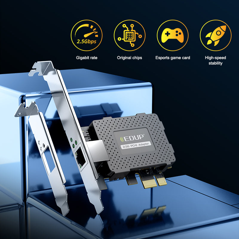 Edup EP-9635C PCI-E Express Network Adapter RJ45 Port 2.5Gbps / 1Gbps / 100Mbps Ethernet Network Card