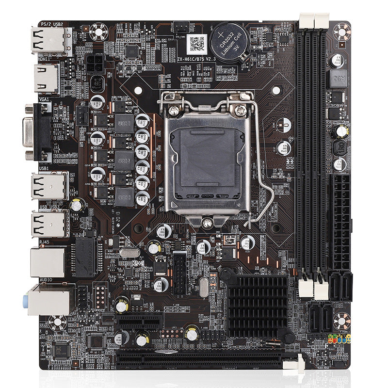 H61 Computer Motherboard LGA1155 DDR3 Memory PCIE 16X Support Audio / VGA / Network Card / USB