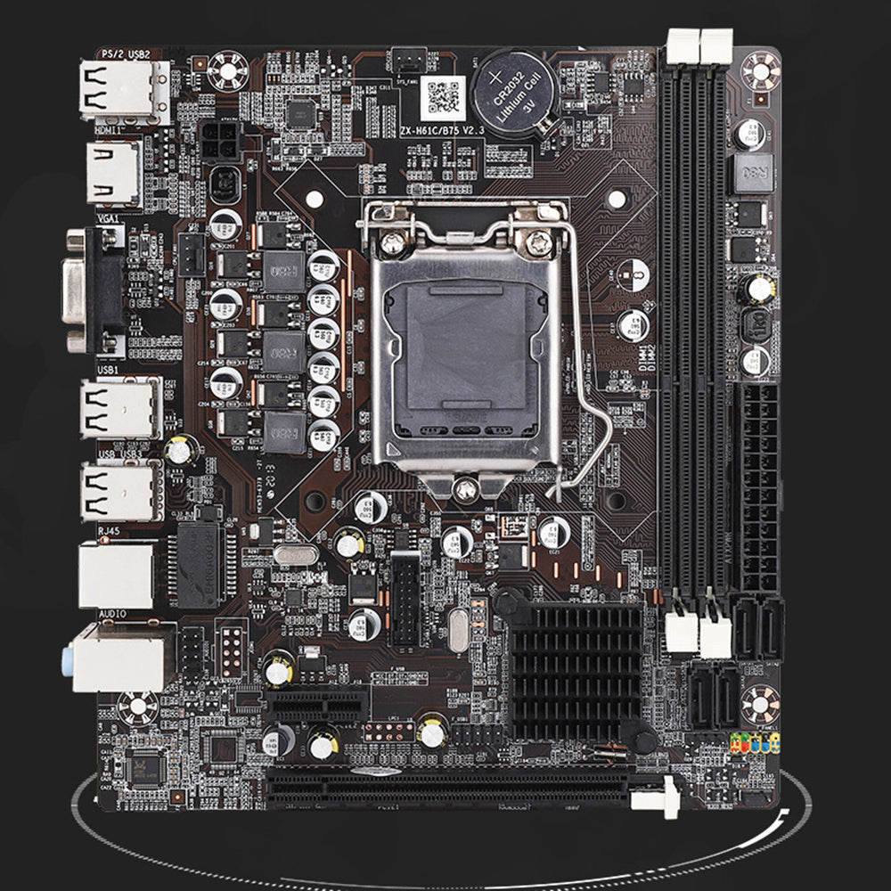H61 Computer Motherboard LGA1155 DDR3 Memory PCIE 16X Support Audio / VGA / Network Card / USB