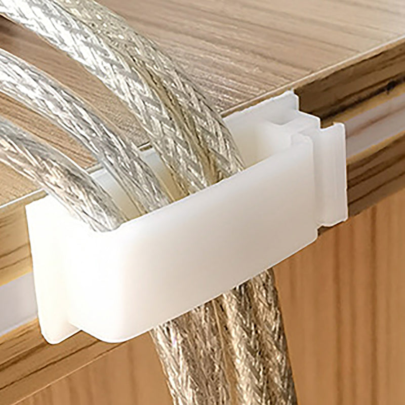 FC-30 100Pcs Adhesive Type Wire Fixing Buckle Desk Wall Mount Network Cable Clip Organizer