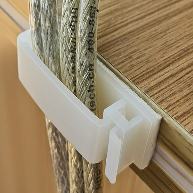 FC-30 100Pcs Adhesive Type Wire Fixing Buckle Desk Wall Mount Network Cable Clip Organizer