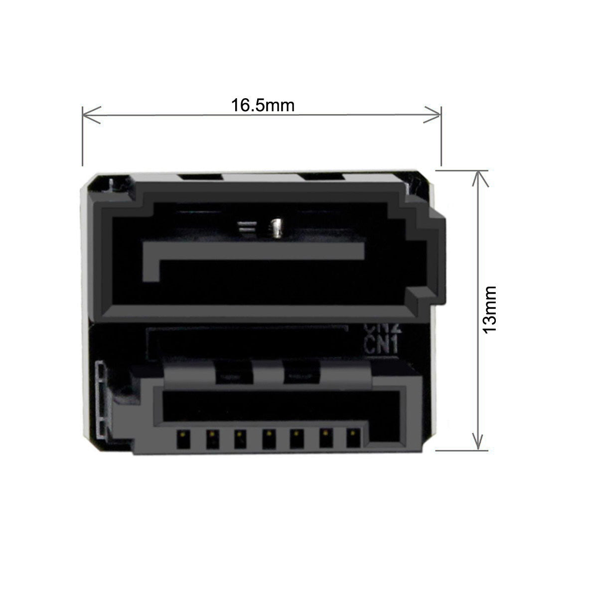 SA-019 360-Degree Elbow Design SATA 7Pin Female to 7Pin Male Computer Adapter for Desktops SSD HDD Mainboard Motherboard