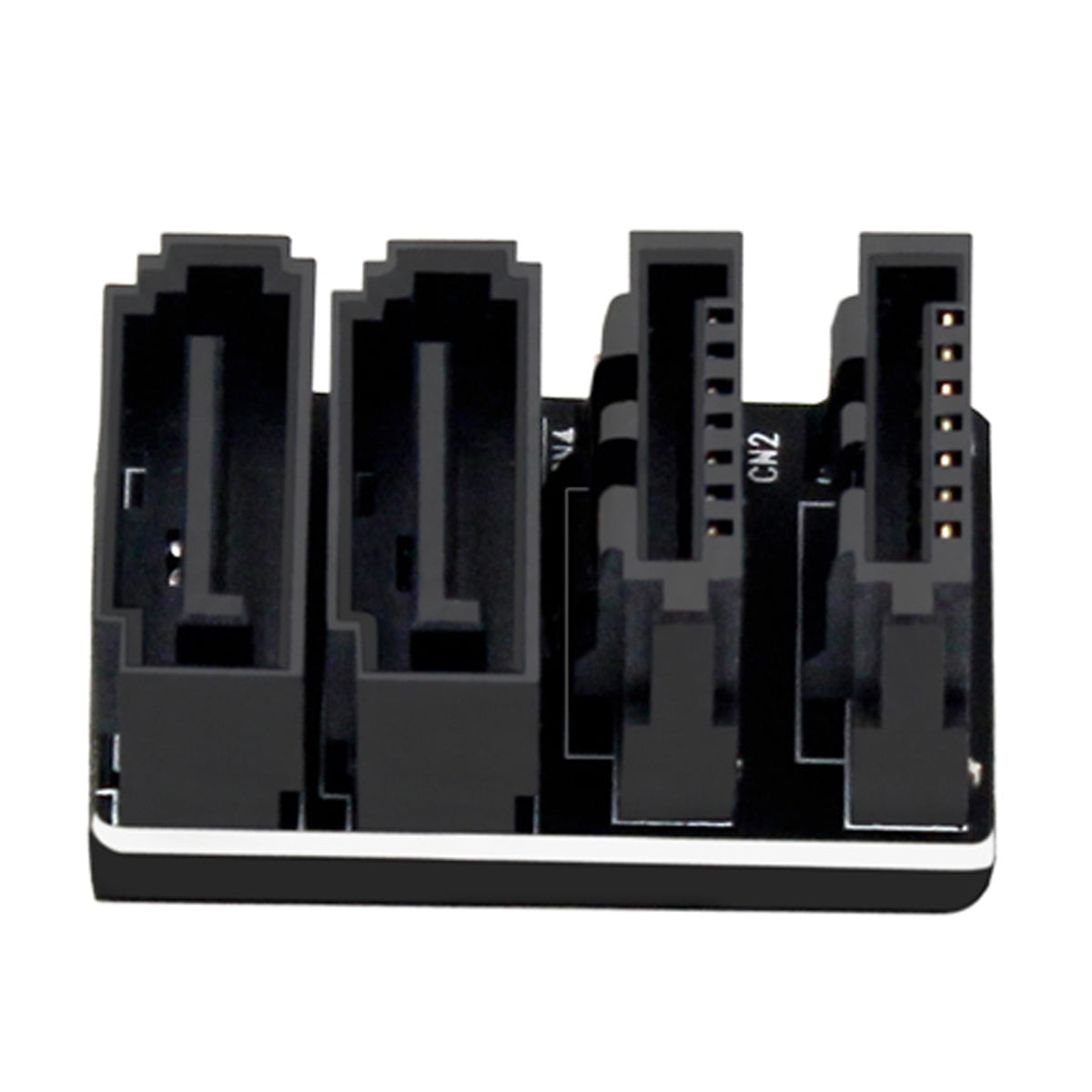 SA-041 360 Degree Angled Dual SATA 7Pin Female to 7Pin Male Adapter Low Profile for Desktops SSD HDD Mainboard Motherboard