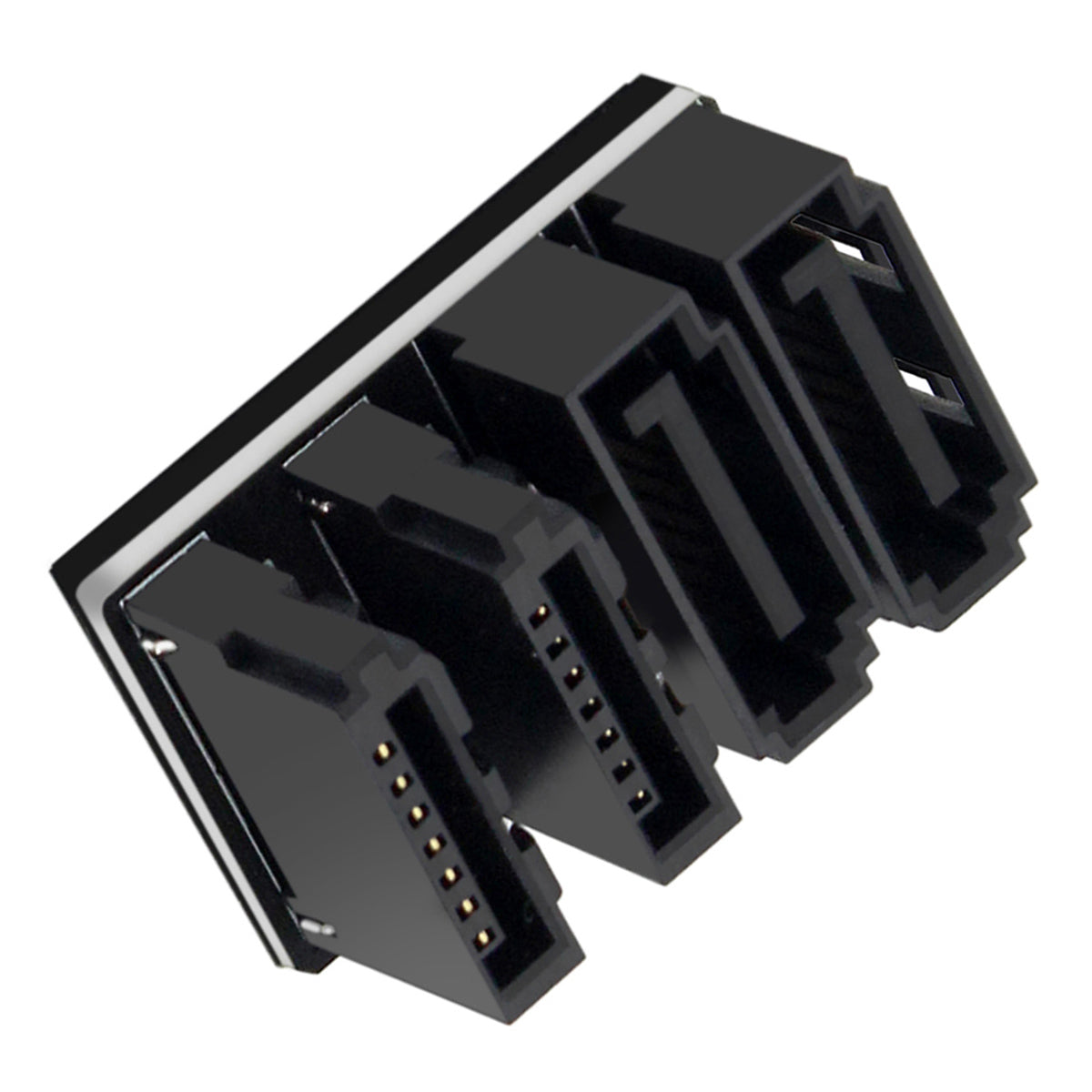 SA-041 360 Degree Angled Dual SATA 7Pin Female to 7Pin Male Adapter Low Profile for Desktops SSD HDD Mainboard Motherboard