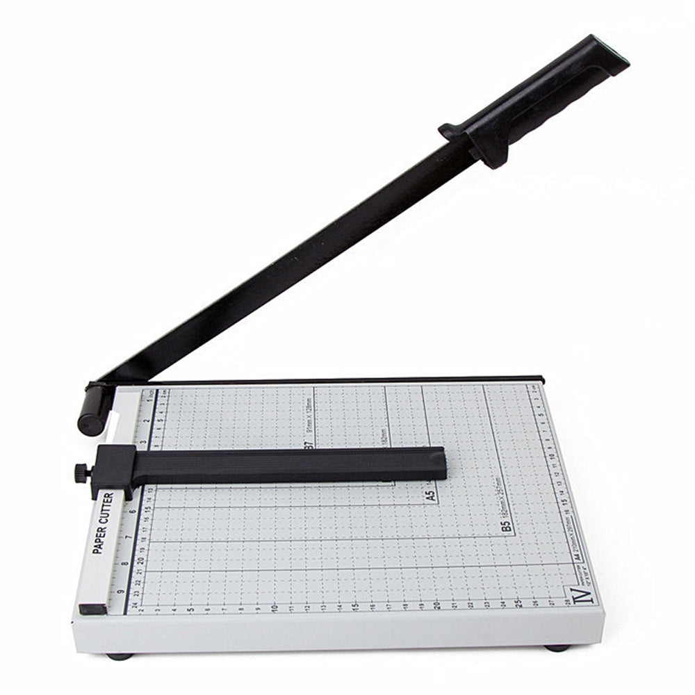 Home Sharp Blade Photo Paper Trimmer A4 Guillotine Paper Cutter Portable Ruler Steel Cutter for Office