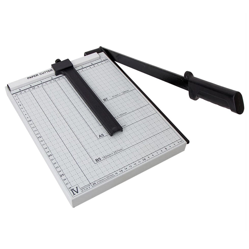 Home Sharp Blade Photo Paper Trimmer A4 Guillotine Paper Cutter Portable Ruler Steel Cutter for Office