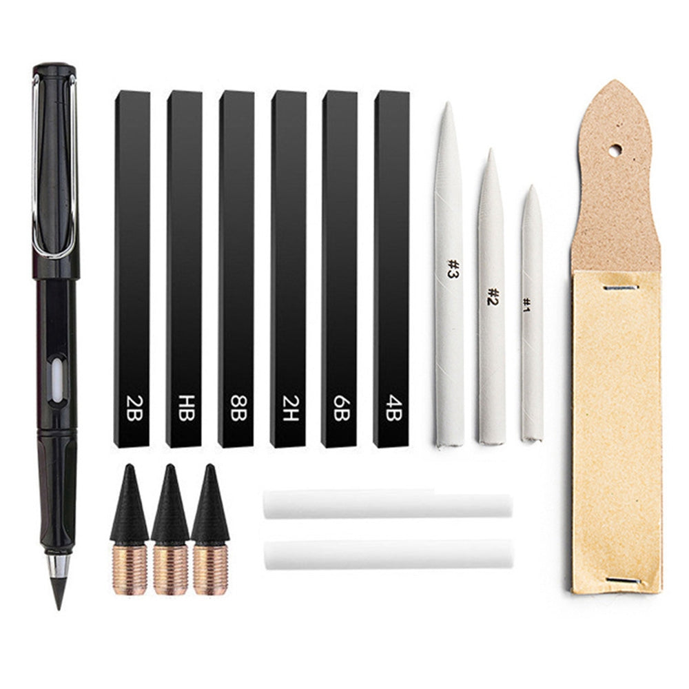16Pcs Drawing Sketching Pencil Set Art Supplies Painting Kit Drafting Tools with Graphite Charcoal Pencil for Artists, Adults