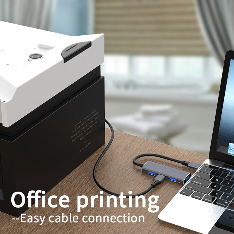 XLYKJ-T902 Multi-function USB Hub Adapter 4-in-1 Docking Station USB3.0 to 3 USB 2.0+1 USB 3.0 Converter for PCs, Laptops