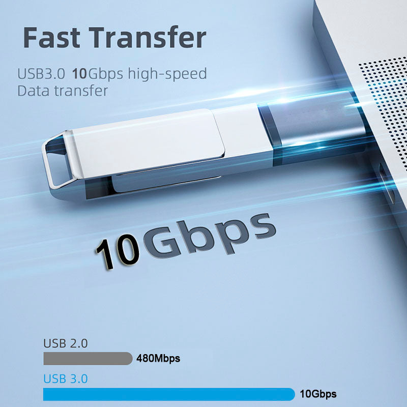 UC-082-AMCF USB 3.0 A Male to Type C Female 10Gbps Data Transfer Adapter Metal Shell High Stability Converter