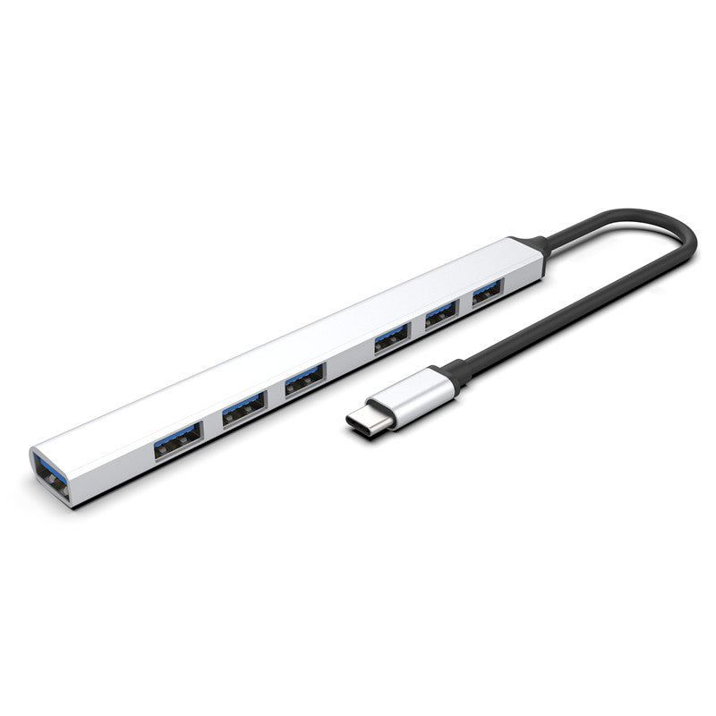 7-Port USB Hub High Speed Splitter Expander Adapter Docking Station for Laptop Hard Drive Mouse Keyboard - Type C