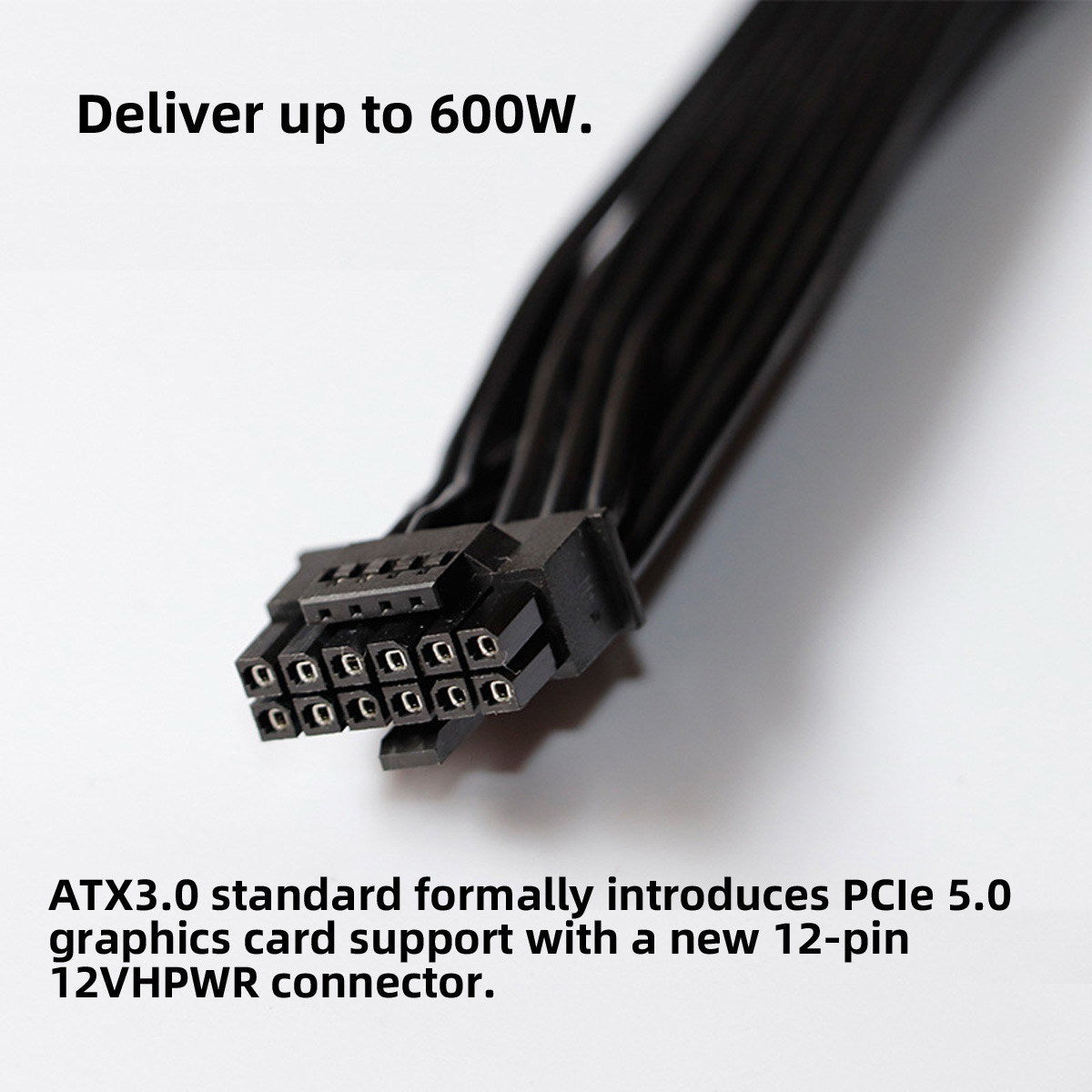 PW-003 12VHPWR ATX3.0 PCI-E 5.0 Power Cable to Dual ATX 8Pin for 3080 3090TI PSU 16Pin 12+4P Graphics Card