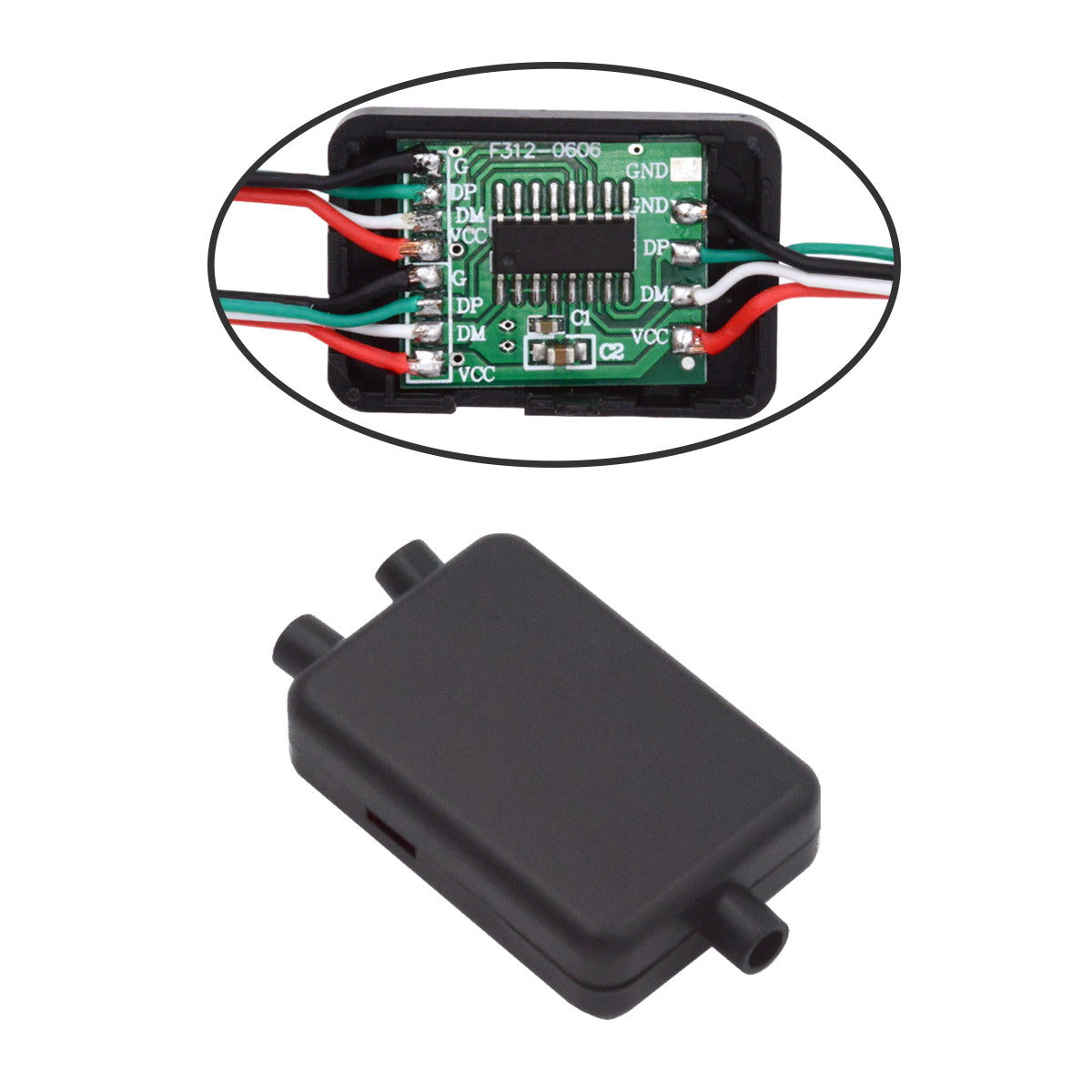 CN-003 PCBA for USB2.0 Ports Hub USB 1 to 2 Splitter with SR Cover for DIY OEM Parts 3.0mm Cable