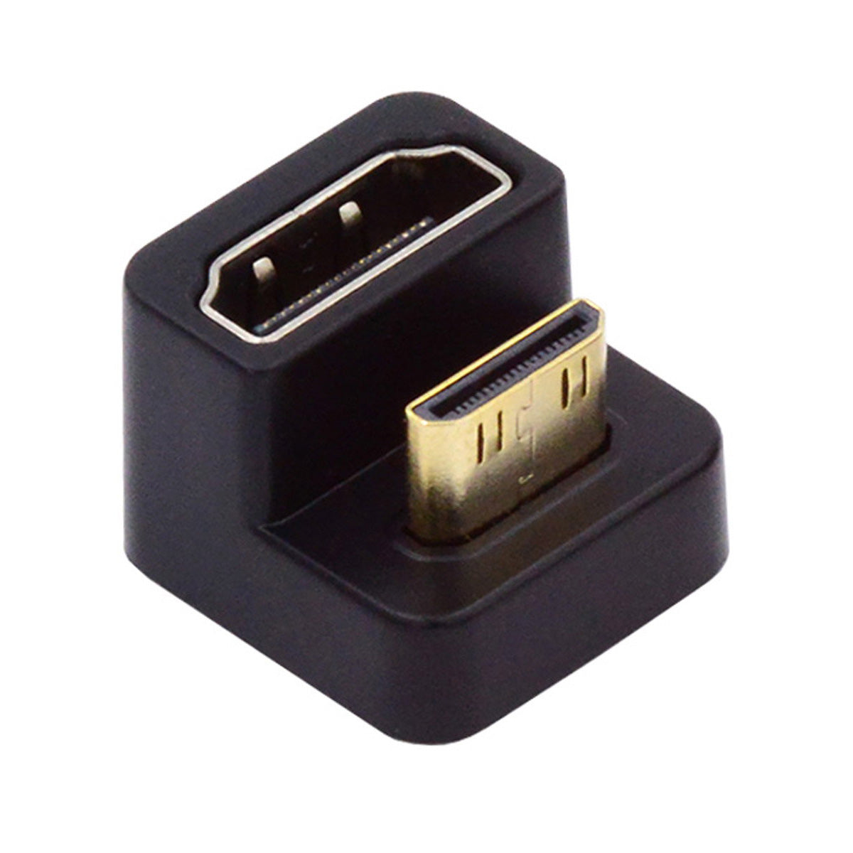 HD-001-UP 360 Degree Up Opposite U Shape Back Angled Mini HDMI 1.4 Male to HDMI Female Extension Adapter Converter