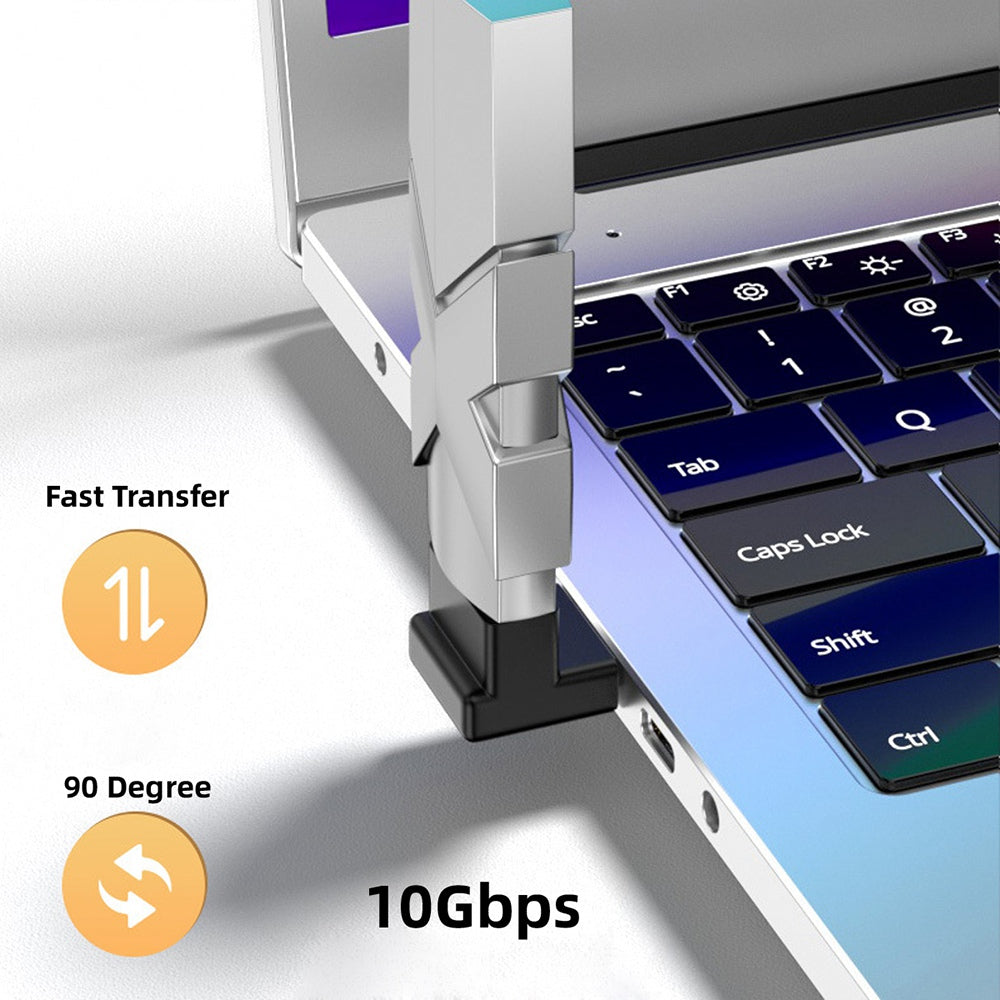 U3-018-UP 10Gbps High Speed USB3.0 Male to Female Converter 90 Degrees Elbow Adapter