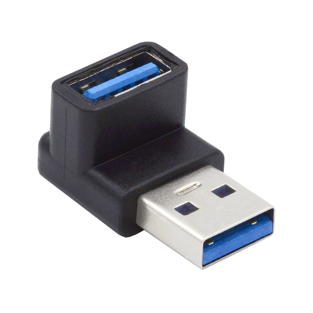 U3-018-UP 10Gbps High Speed USB3.0 Male to Female Converter 90 Degrees Elbow Adapter