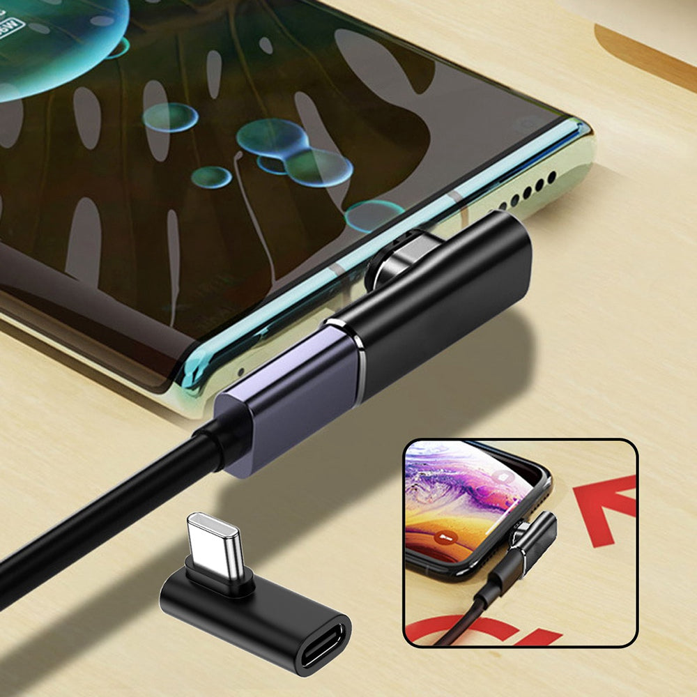 UC-068-LP 90 Degrees USB 3.1 Type-C Male to Female Converter Elbow Adapter for Laptop Tablet Phone