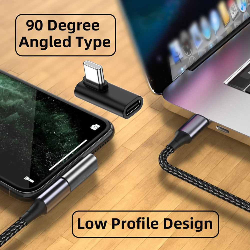 UC-068-LP 90 Degrees USB 3.1 Type-C Male to Female Converter Elbow Adapter for Laptop Tablet Phone