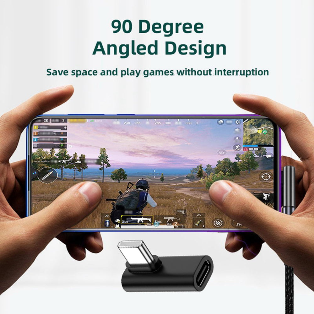 UC-068-LP 90 Degrees USB 3.1 Type-C Male to Female Converter Elbow Adapter for Laptop Tablet Phone