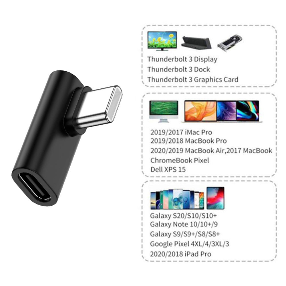 UC-068-LP 90 Degrees USB 3.1 Type-C Male to Female Converter Elbow Adapter for Laptop Tablet Phone