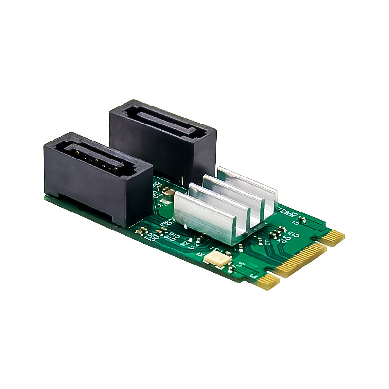 M.2 B+M-KEY ASM1061 Dual-Port SATA 6G Connector Built-in Style Hard Disk Conversion Card