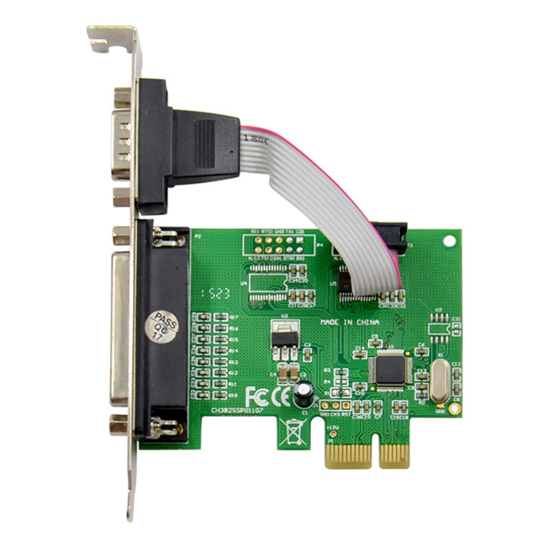 PCI-E X1 CH382L 1S1P Serial Parallel Controller Card COM1+LTP1 Serial / Parallel Port Expansion Card