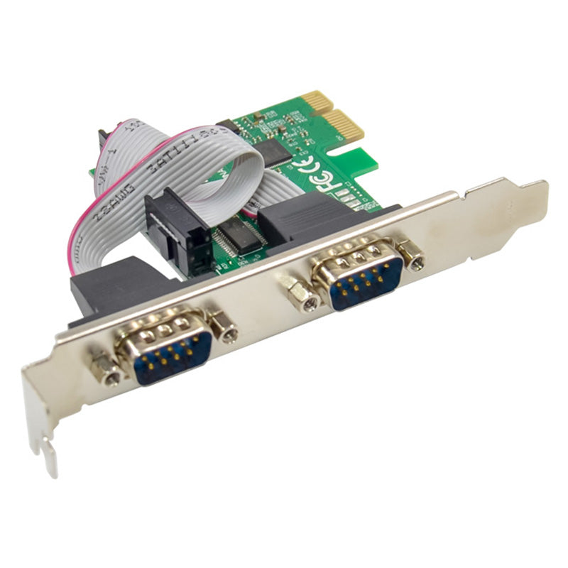 PCI-E X1 AX99100 2S DB9 RS232 Adaptor Card Industrial Grade COM1 Port RS232 Serial Card