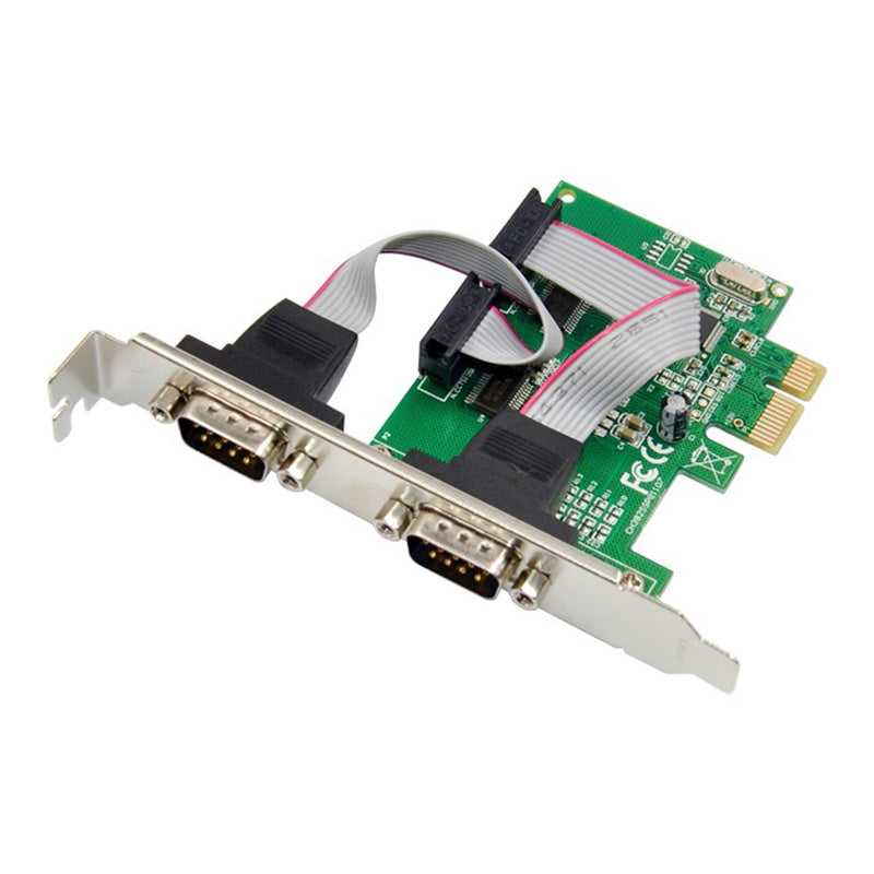 PCI-E CH382L 2S PCI-E X1 DB9 RS232 Serial Card Industrial COM1 Port Adapter Card Compatible with Linux, Windows 98SE / ME