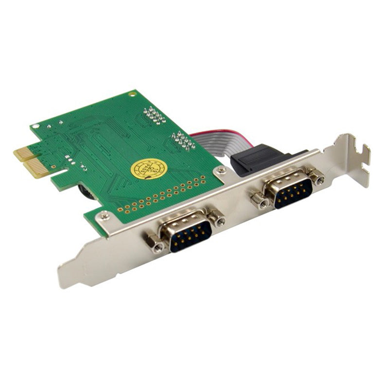 PCI-E CH382L 2S PCI-E X1 DB9 RS232 Serial Card Industrial COM1 Port Adapter Card Compatible with Linux, Windows 98SE / ME